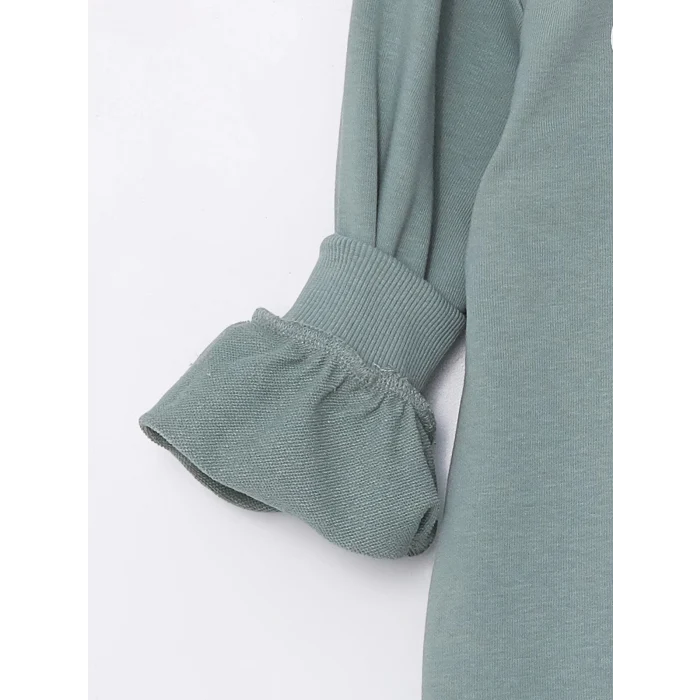 LCW Kids Yeşil Polo Yaka Kız Çocuk Elbise