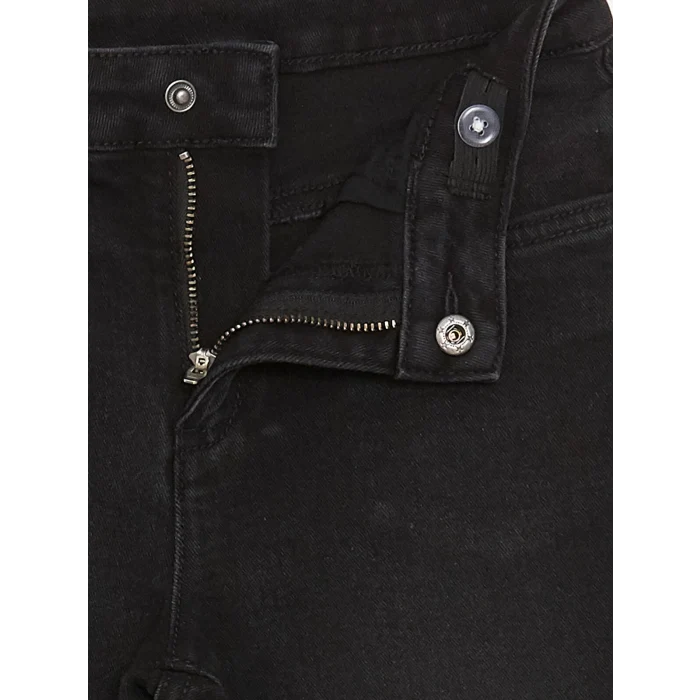 LCW Kids Siyah Beli Ayarlanabilir Lastikli Kız Çocuk Jean Pantolon