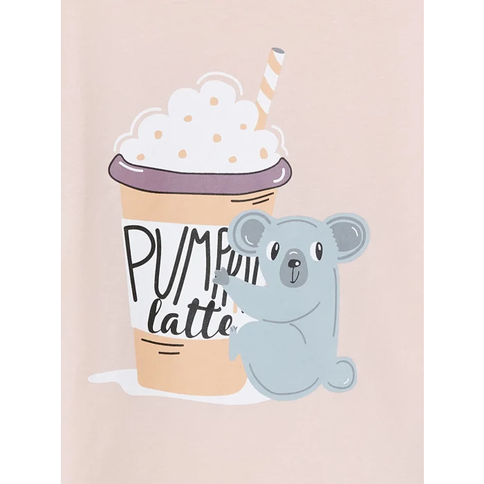 LCW Kids Lila Bisiklet Yaka Kız Çocuk Pijama Takımı