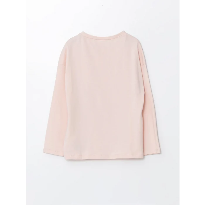 LCW Kids Lila Bisiklet Yaka Kız Çocuk Pijama Takımı