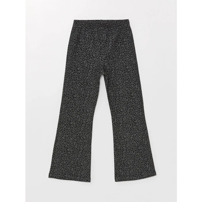 LCW Kids Gri Beli Lastikli İspanyol Paça Kız Çocuk Tayt