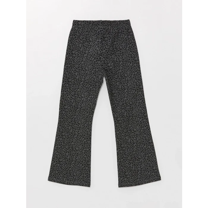 LCW Kids Gri Beli Lastikli İspanyol Paça Kız Çocuk Tayt