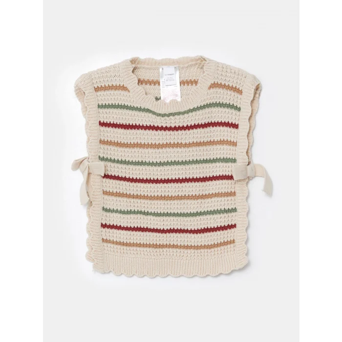 LCW Kids Karişik Bisiklet Yaka Kız Çocuk Triko Süveter