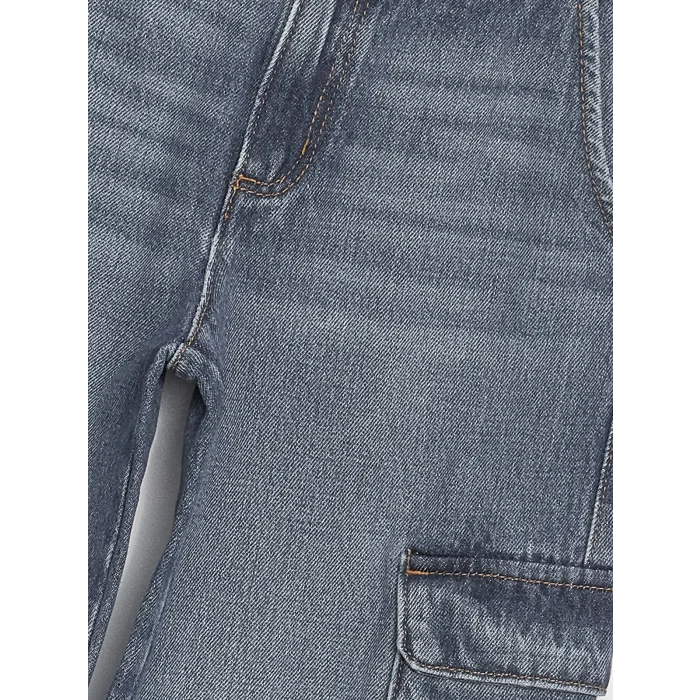 LCW Kids Mavi Beli Ayarlanabilir Lastikli Kız Çocuk Pantolon