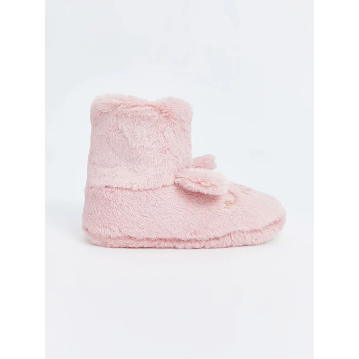 LCW STEPS Pembe 3D Aplikeli Nakış Detaylı Kız Çocuk Ev Botu