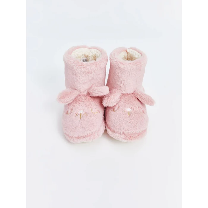 LCW STEPS Pembe 3D Aplikeli Nakış Detaylı Kız Çocuk Ev Botu