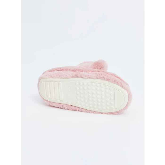 LCW STEPS Pembe 3D Aplikeli Nakış Detaylı Kız Çocuk Ev Botu