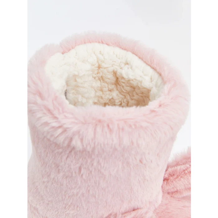 LCW STEPS Pembe 3D Aplikeli Nakış Detaylı Kız Çocuk Ev Botu