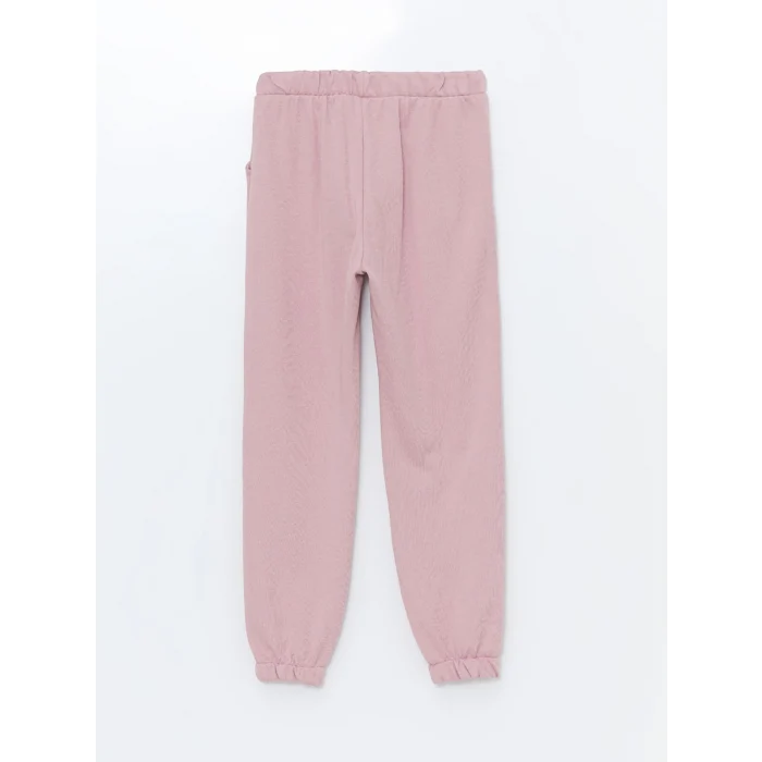 LCW Kids Pembe Beli Lastikli Kız Çocuk Jogger Eşofman Altı