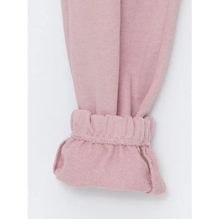 LCW Kids Pembe Beli Lastikli Kız Çocuk Jogger Eşofman Altı
