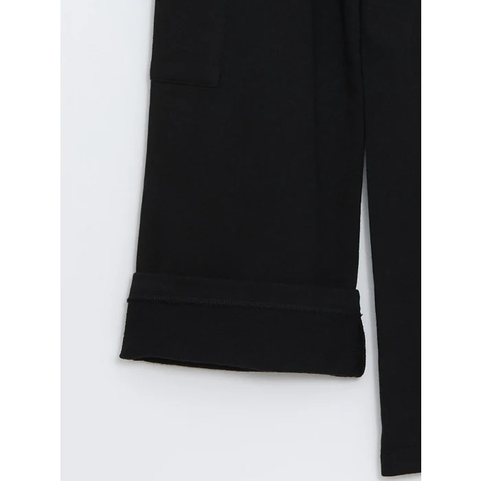 LCW Kids Siyah Beli Lastikli Kız Çocuk Kargo Eşofman Altı