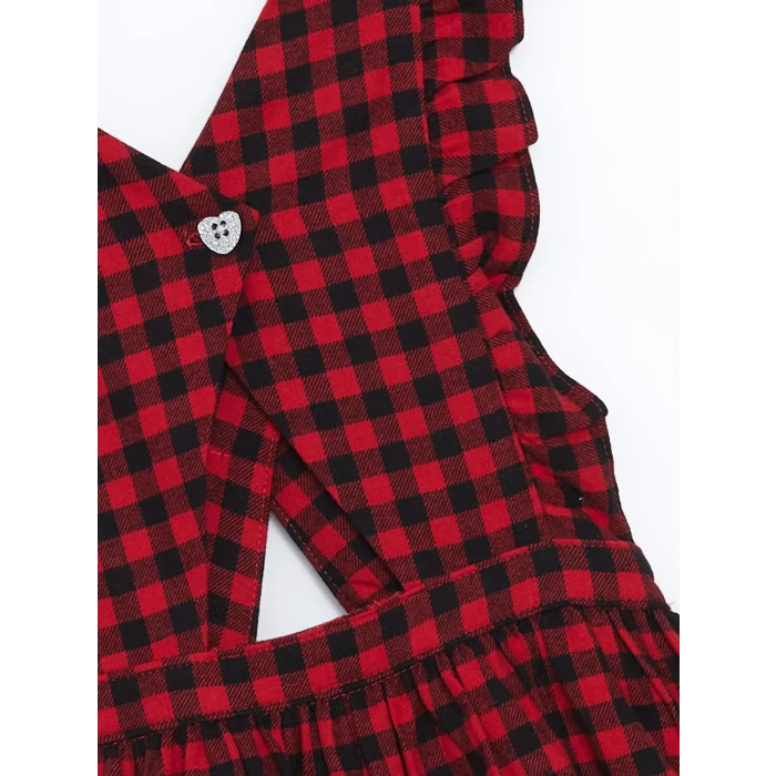 LCW Kids Siyah Yılbaşı Temalı Kız Çocuk Bluz ve Salopet Takım 2li Takım