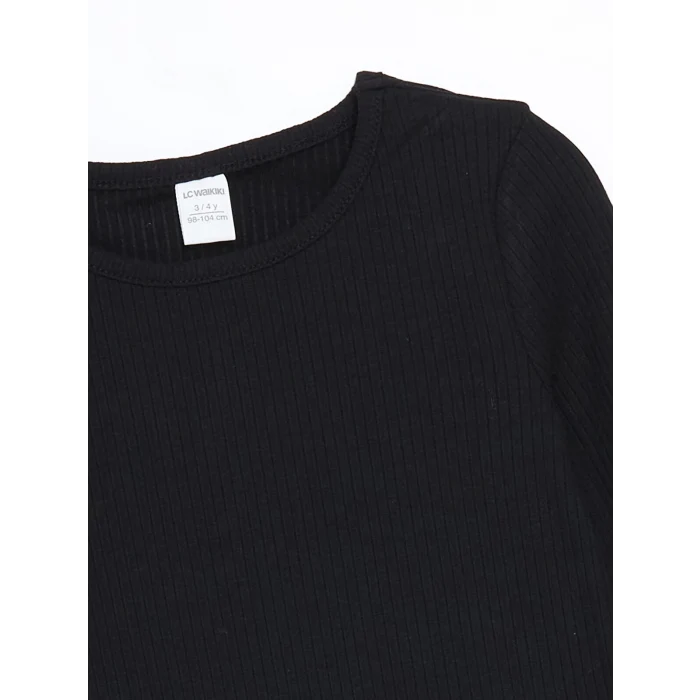 LCW Kids Siyah Yılbaşı Temalı Kız Çocuk Bluz ve Salopet Takım 2li Takım