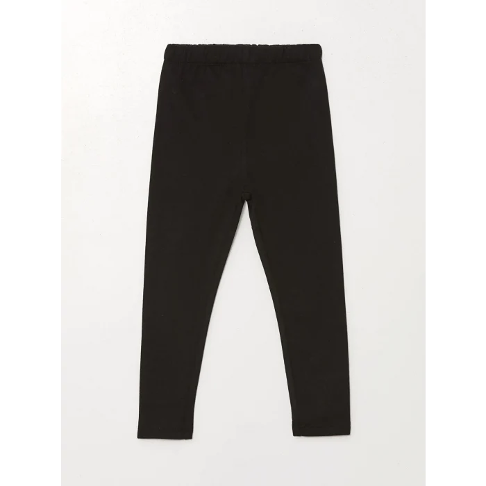 LCW Kids Ekru Beli Lastikli Puantiyeli Kız Çocuk Tayt 2li