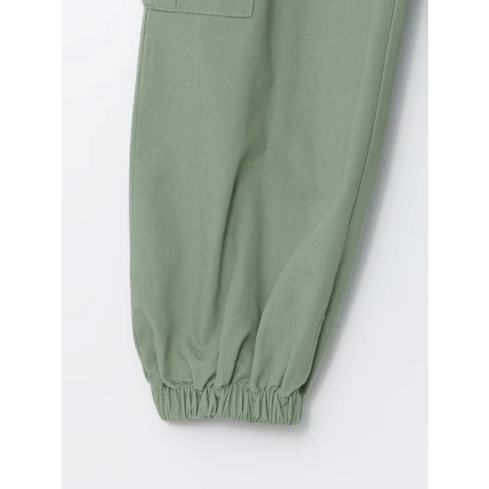 LCW Kids Yeşil Beli Lastikli Kargo Erkek Çocuk Pantolon