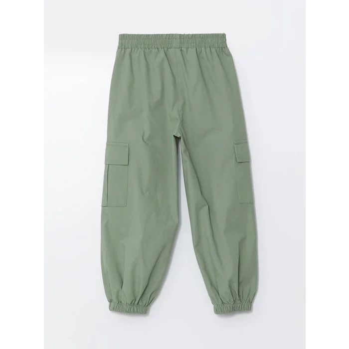 LCW Kids Yeşil Beli Lastikli Kargo Erkek Çocuk Pantolon