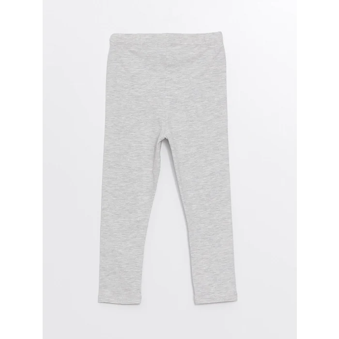 LCW Kids Siyah Beli Lastikli Basic Kız Çocuk Tayt 2li