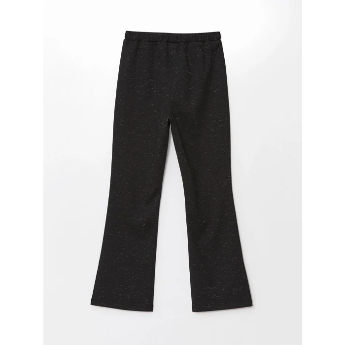 LCW Kids Siyah Beli Lastikli İspanyol Paça Kız Çocuk Tayt