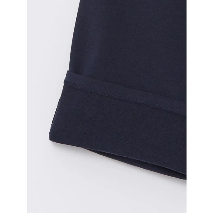 LCW Kids Lacivert Beli Lastikli İspanyol Paça Kız Çocuk Tayt