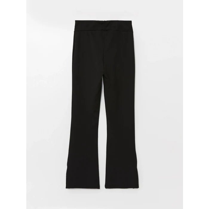 LCW Kids Siyah Beli Lastikli İspanyol Paça Kız Çocuk Tayt