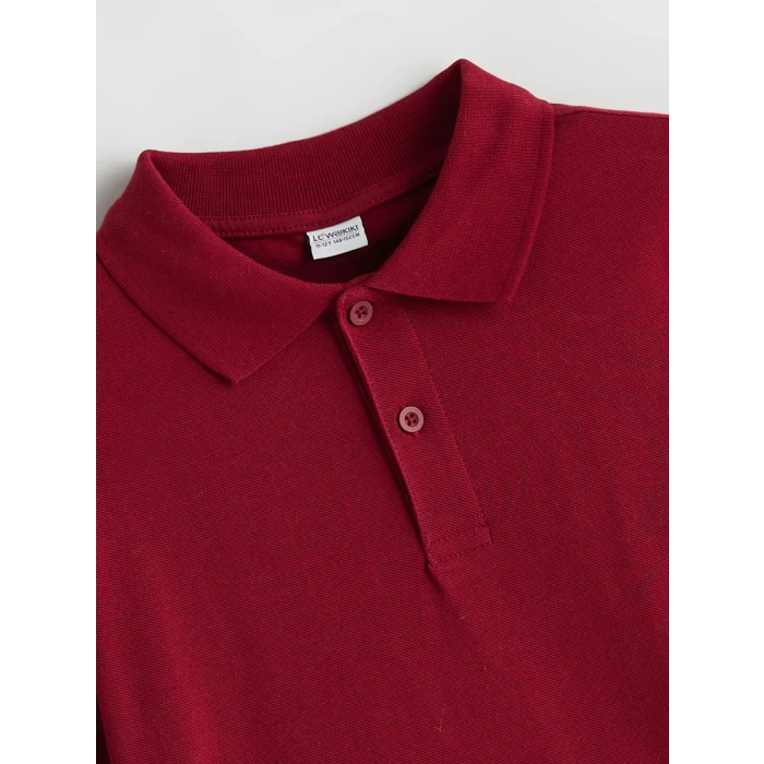 LCW Kids Bordo Polo Yaka Erkek Çocuk Tişört
