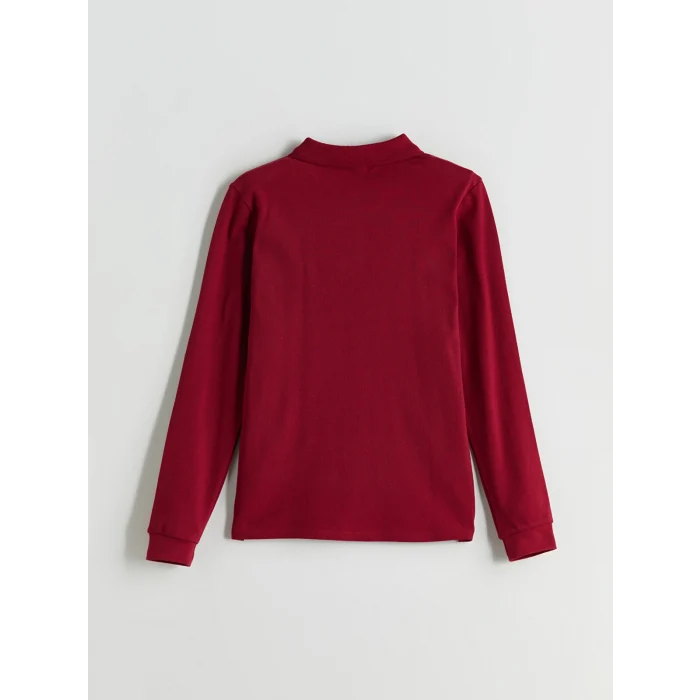 LCW Kids Bordo Polo Yaka Erkek Çocuk Tişört