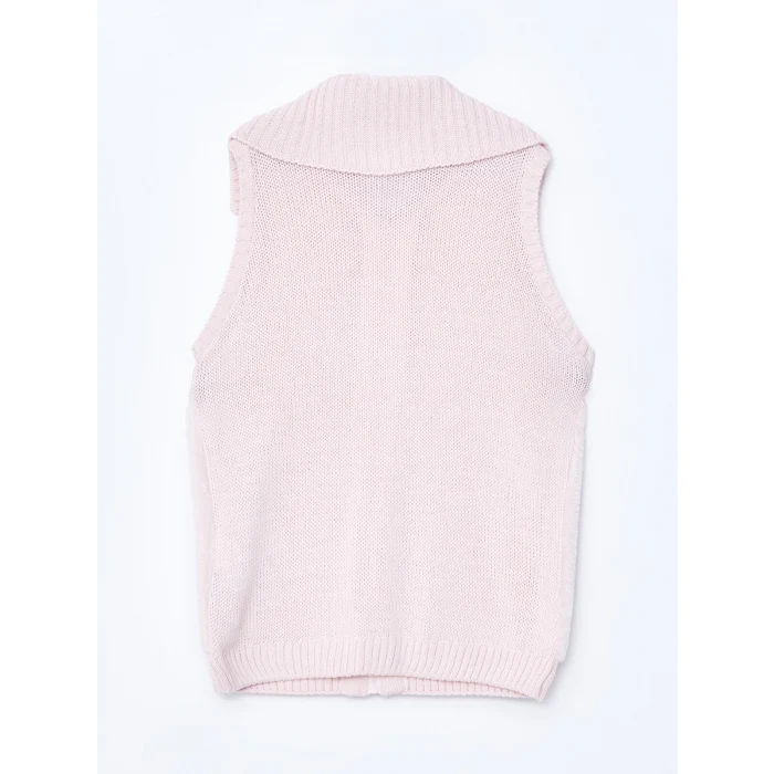LCW Kids Pembe Kız Çocuk Triko Yelek