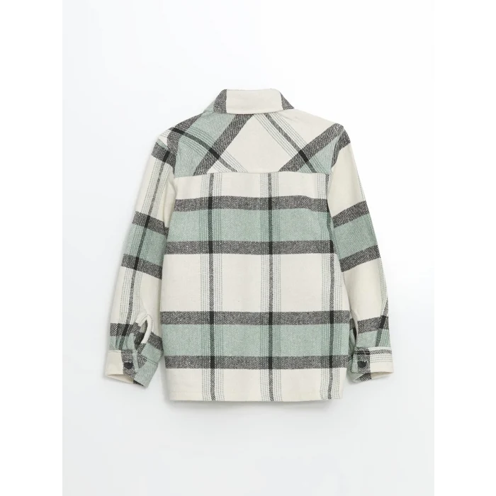 LCW Kids Yeşil Ekose Erkek Çocuk Gömlek Ceket