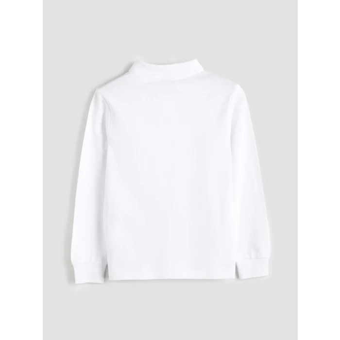 LCW Kids Beyaz Polo Yaka Erkek Çocuk Tişört