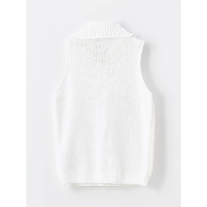 LCW Kids Ekru Kız Çocuk Triko Yelek