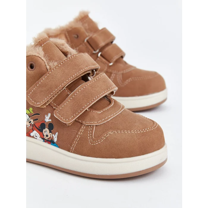 LCW STEPS Kahverengi Mickey Mouse Baskılı Erkek Bebek Bot