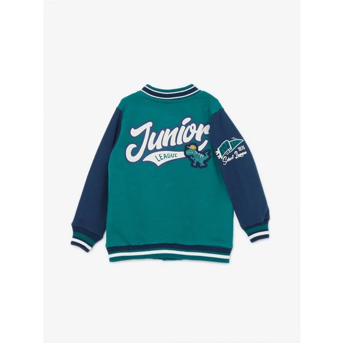 LCW Kids Yeşil Baskılı Erkek Çocuk Kolej Ceket