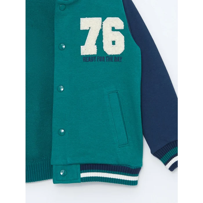 LCW Kids Yeşil Baskılı Erkek Çocuk Kolej Ceket