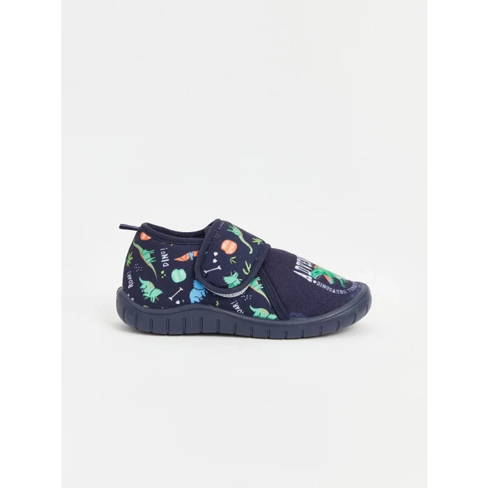 LCW STEPS Lacivert Dinozor Baskılı Erkek Çocuk Panduf