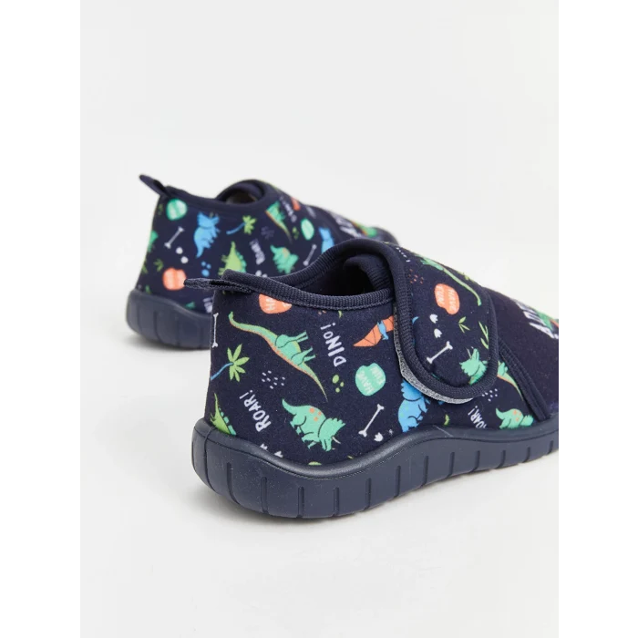 LCW STEPS Lacivert Dinozor Baskılı Erkek Çocuk Panduf