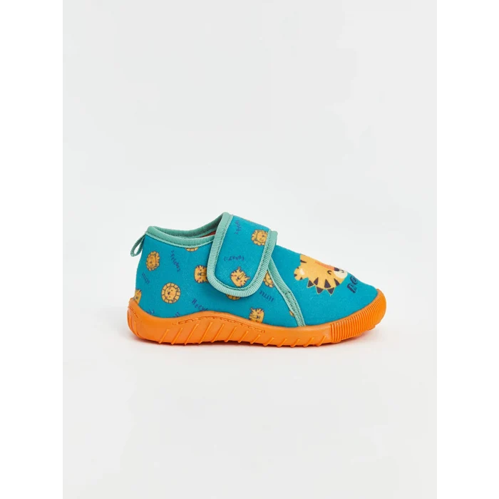 LCW STEPS Yeşil Baskılı Erkek Bebek Ev Ayakkabısı