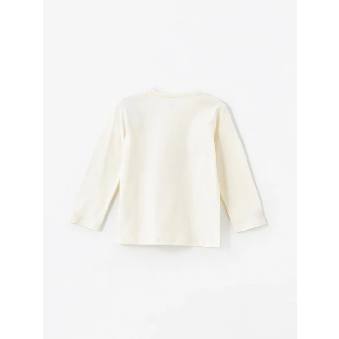 LCW Kids Bej Bisiklet Yaka Kısa Kollu Baskılı Erkek Çocuk Tişört 2li