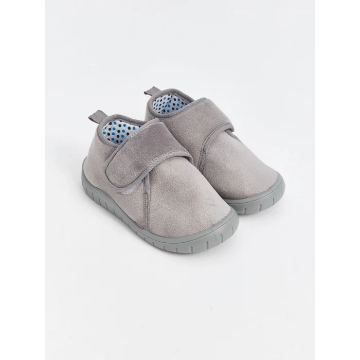 LCW STEPS Gri Cırt Cırtlı Erkek Çocuk Panduf