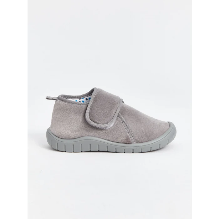 LCW STEPS Gri Cırt Cırtlı Erkek Çocuk Panduf