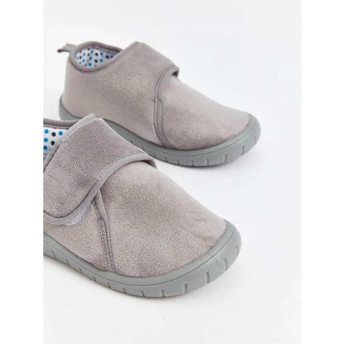 LCW STEPS Gri Cırt Cırtlı Erkek Çocuk Panduf