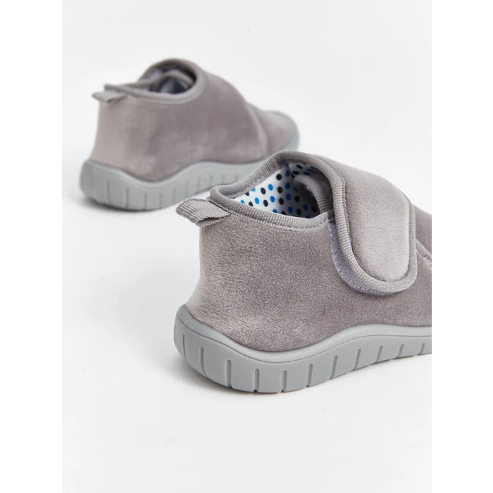 LCW STEPS Gri Cırt Cırtlı Erkek Çocuk Panduf