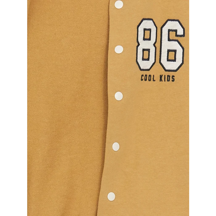 LCW Kids Bej Baskılı Erkek Bebek Kolej Ceket