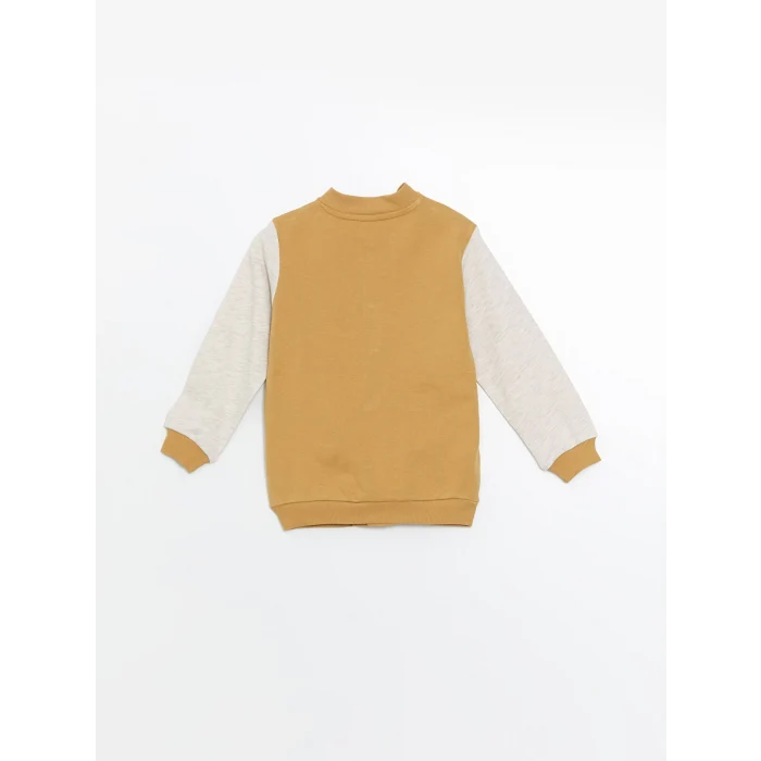 LCW Kids Bej Baskılı Erkek Bebek Kolej Ceket