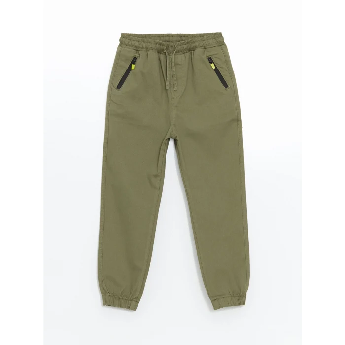 LCW Kids Haki Beli Lastikli Erkek Çocuk Jogger Pantolon