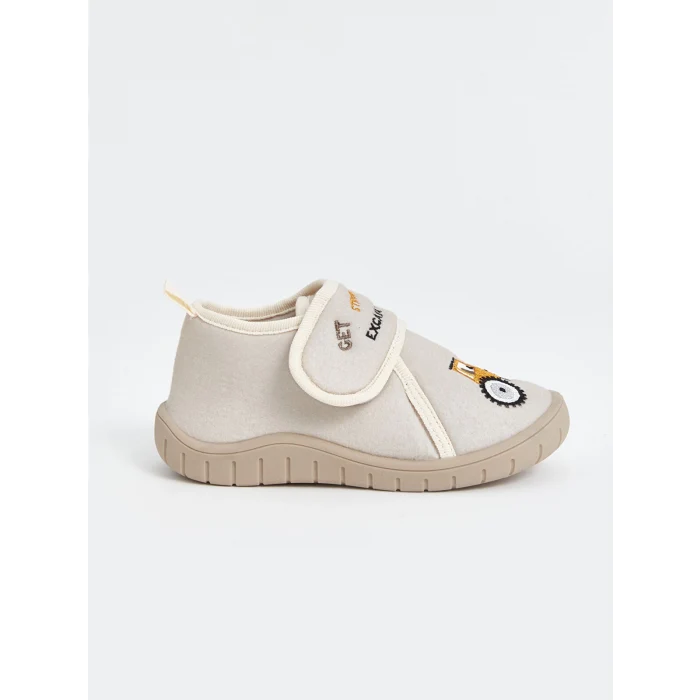 LCW STEPS Bej Cırt Cırtlı Erkek Çocuk Panduf