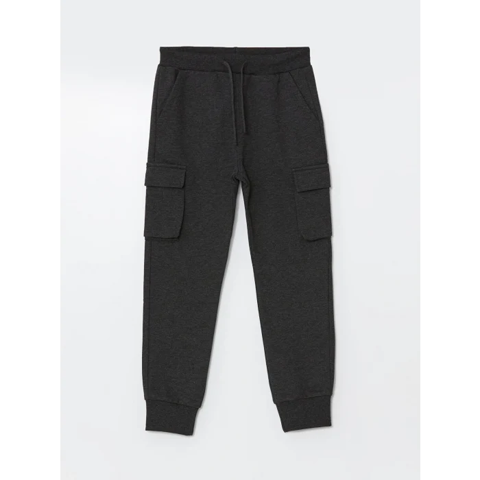 LCW Kids Antrasit Beli Lastikli Erkek Çocuk Kargo Eşofman Altı