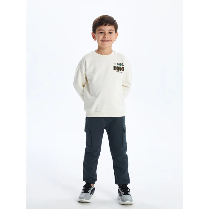 LCW Kids Antrasit Beli Lastikli Kalın Erkek Çocuk Jogger Eşofman Altı