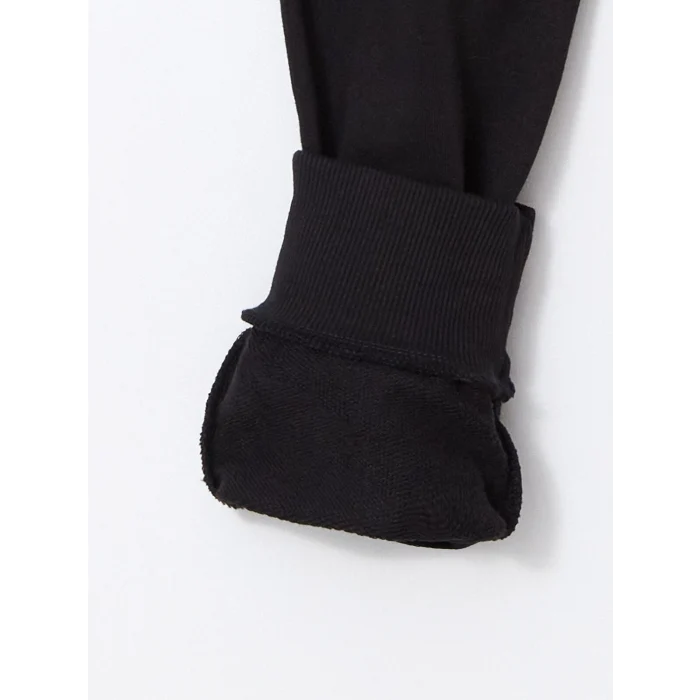 LCW Kids Siyah Bisiklet Yaka Erkek Çocuk Kalın Eşofman Takımı