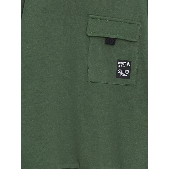 LCW Kids Yeşil Bisiklet Yaka Erkek Çocuk Tişört