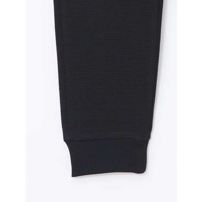 LCW Kids Siyah Beli Lastikli Kalın Basic Erkek Çocuk Jogger Eşofman Altı